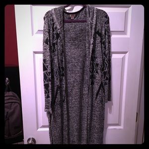 Hooded Long Aztec Cardigan